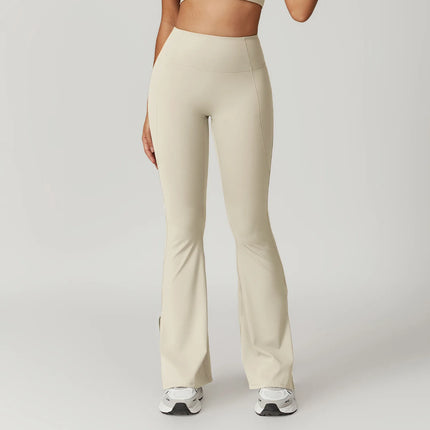 Pantalones de yoga acampanados de cintura alta para mujer