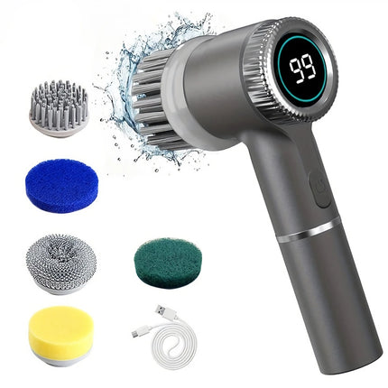 Brosse de nettoyage électrique avec 5 têtes de brosse