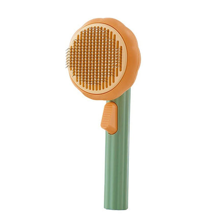 Pumpkin Cat & Dog Grooming Brush – Self-Cleaning, Tangle-Free Pet Hair Remover Comb - Wnkrs