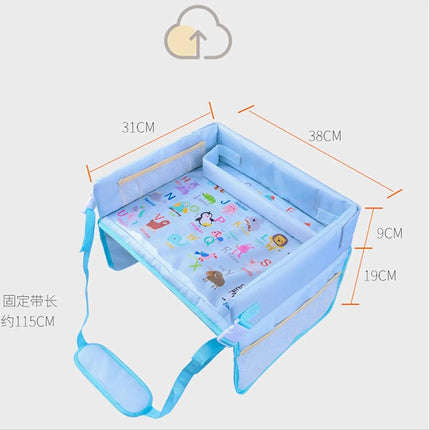 Kids Cartoon Travel Tray - Waterproof Toddler Car Seat Activity Desk - Wnkrs