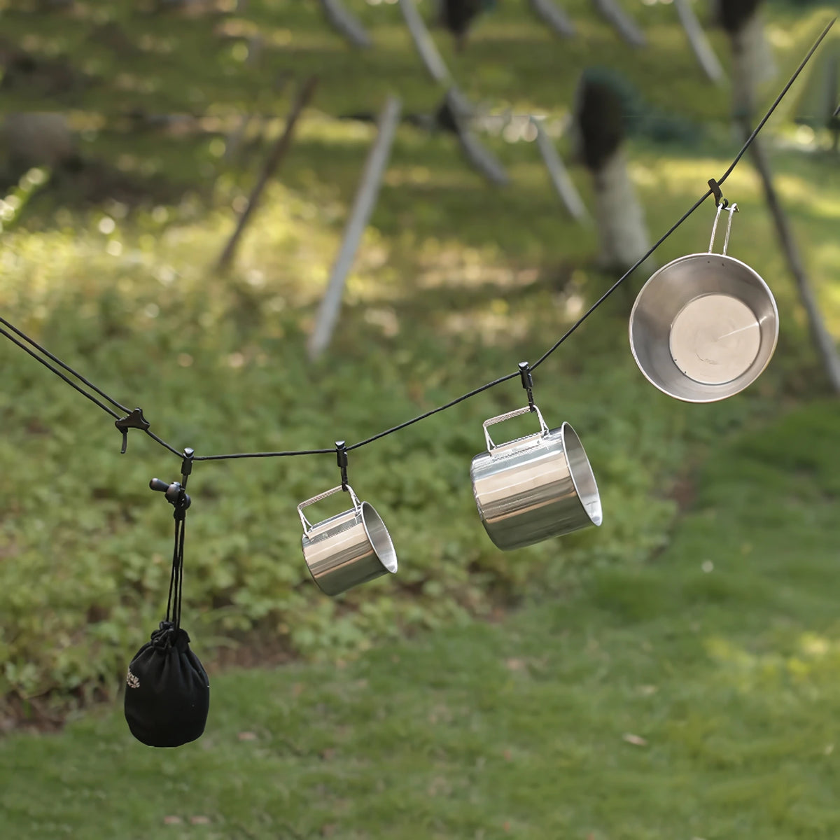 Camping Hanging Line in Webbing and Cord Options