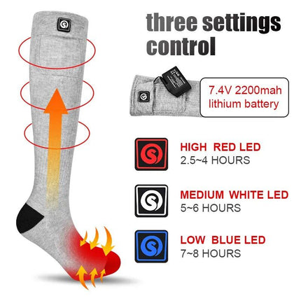 Rechargeable Thermal Cycling & Skiing Heated Socks for Winter Outdoor Activities - Wnkrs