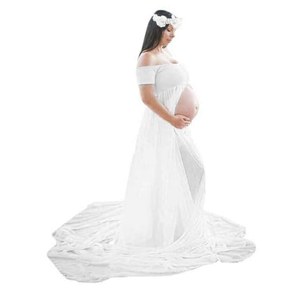 Women's Long Lace Maternity Dress - Wnkrs