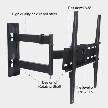 Soporte de pared para TV de movimiento completo de 32" a 58" con brazos articulados e inclinación