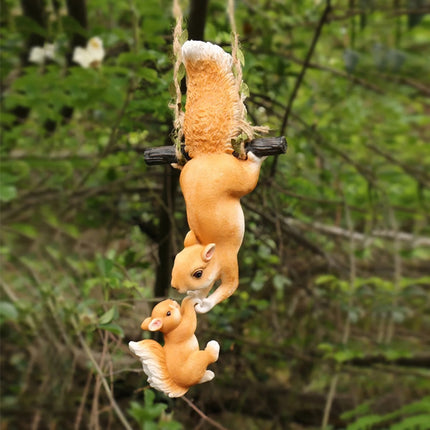 Outdoor Climbing Squirrel Figurine