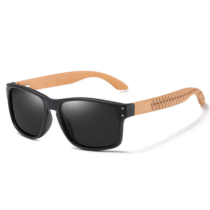 Gafas de sol polarizadas de piloto hechas a mano en madera de haya