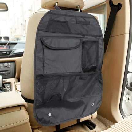 Universal Waterproof Car Seat Back Organizer: Multifunctional Storage in Black - Wnkrs