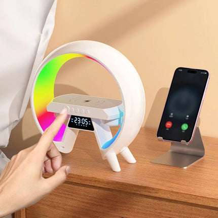 3-in-1 Wireless Charger Stand with Bluetooth Speaker and RGB Night Light - Wnkrs