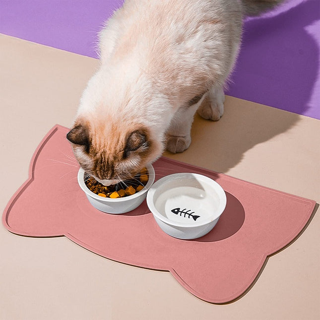 Tapis d'alimentation en silicone pour animaux de compagnie