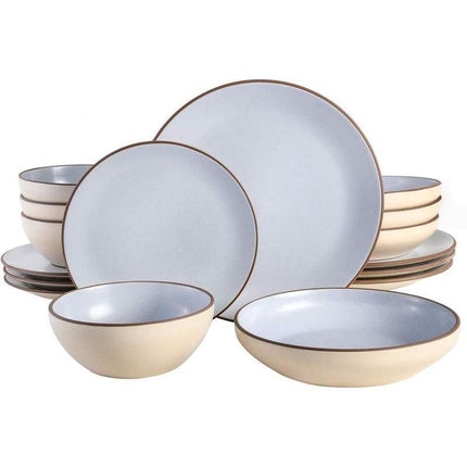 16-Piece Double Bowl Dinnerware Set - Wnkrs