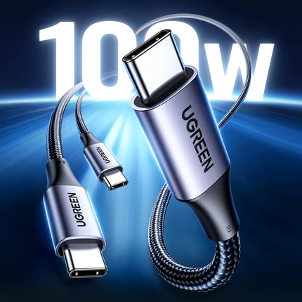 Cable USB C a USB C 2 en 1 de 100 W