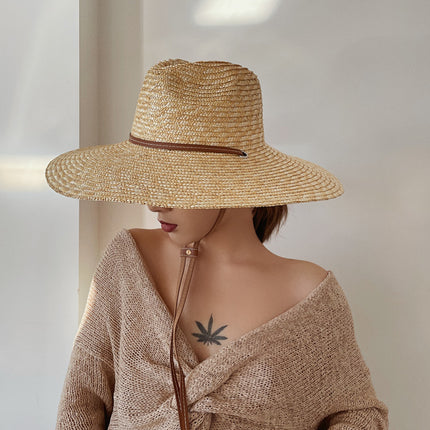 Women's Wide Brim Straw Sun Hat