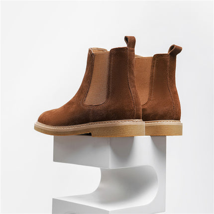 Bottines Chelsea en cuir véritable pour hommes