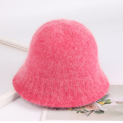 Elegante gorro de pescador de lana de 7 colores para mujer: cómodo gorro de pesca