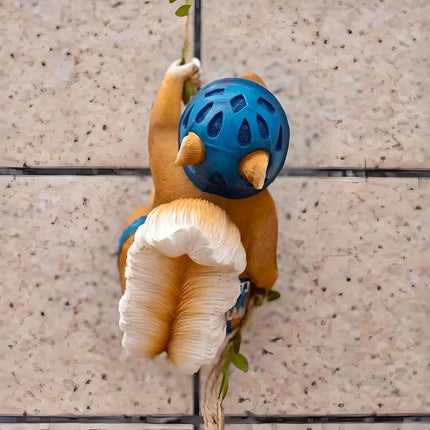 Charmant écureuil grimpant en résine pour décoration de jardin