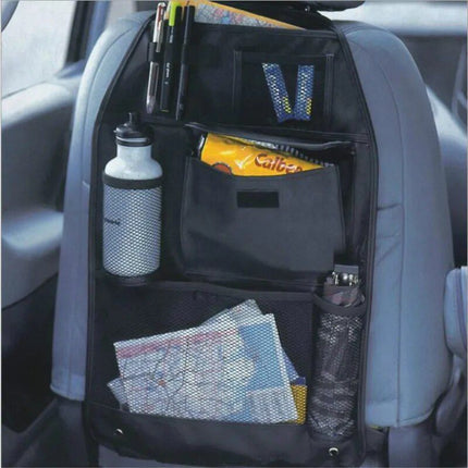 Universal Waterproof Car Seat Back Organizer: Multifunctional Storage in Black - Wnkrs