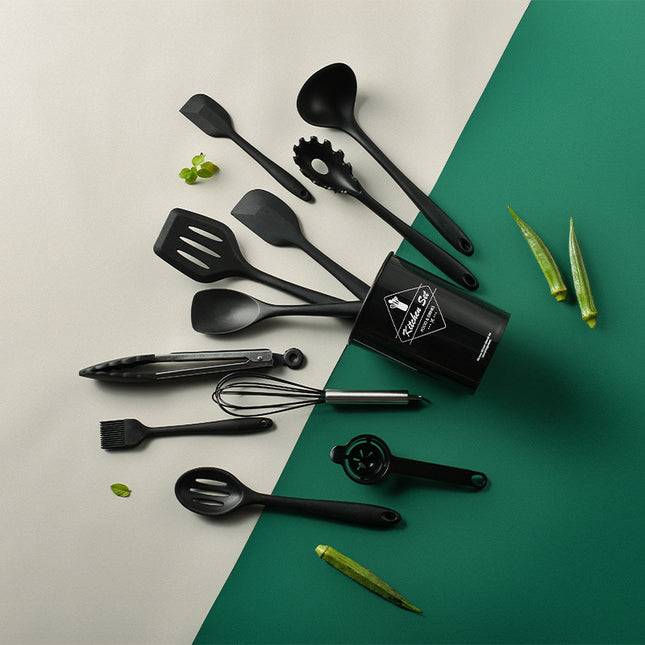Ensemble d'ustensiles de cuisine antiadhésifs en silicone