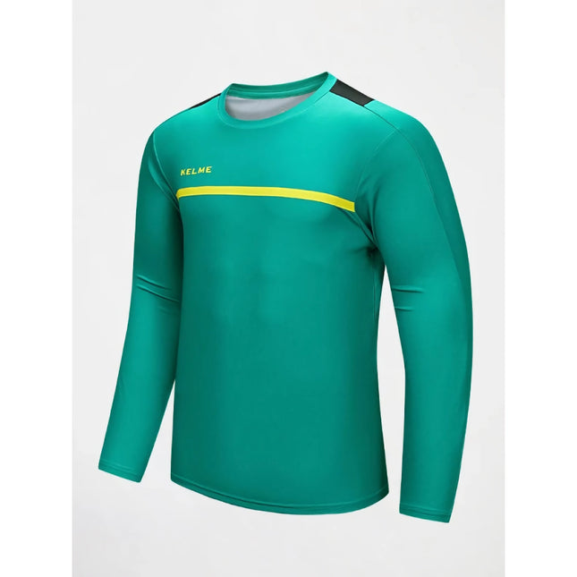 Camiseta de entrenamiento de fútbol de manga larga para hombre: camiseta deportiva transpirable para correr