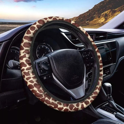 Giraffe Print Car Steering Wheel Cover - Wnkrs