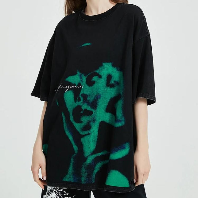 Camiseta hip hop Soulmate Shadow de gran tamaño