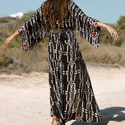 Bohemian Wrap Beach Cover Up Dress