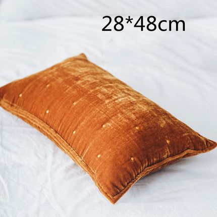 High Appearance Level Retro Brocade Throw Pillow Waist Pillow Back Pillow Cover - Wnkrs