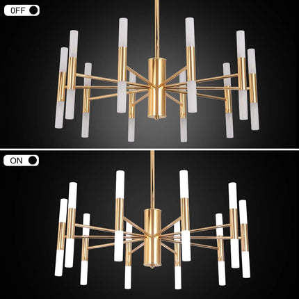 Modern Golden LED Chandelier for Luxurious Ambiance - Wnkrs