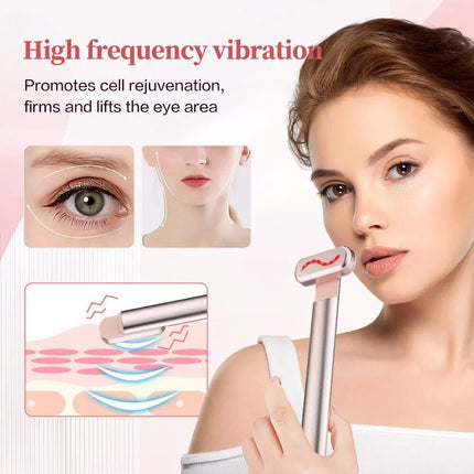 Microcurrent Eye Massager: Vibration, Red Light Therapy & Temperature-Controlled Stick - Wnkrs