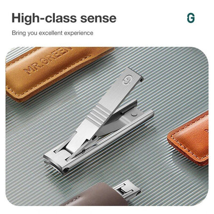Ultra Precision Stainless Steel Nail Clippers with Leather Cover - Wnkrs