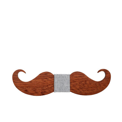 Handmade Mustache Shaped Wooden Bow Tie - Wnkrs