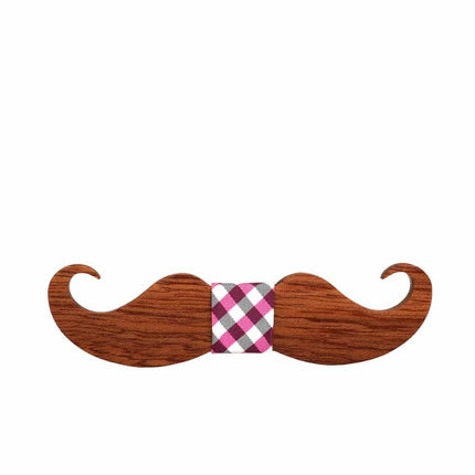 Handmade Mustache Shaped Wooden Bow Tie - Wnkrs