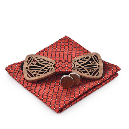 Wooden Bow Tie with Scarf Set - Wnkrs