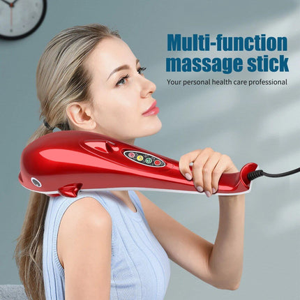 Electric Dolphin-Shaped Back and Body Massager with Infrared Vibration - Wnkrs