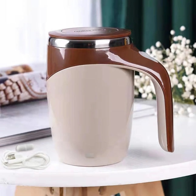 Smart Magnetic Stirring Mug - Stainless Steel Automatic Mixer for Coffee and Milk