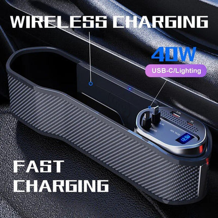 Multi-Function Car Seat Gap Organizer with Wireless & Fast Charging - Wnkrs