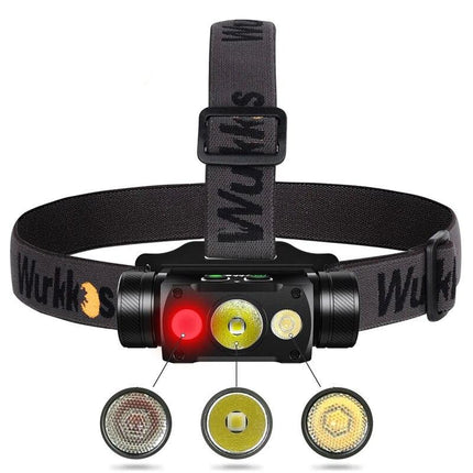 Ultra-Bright 4000lm LED Headlamp with Magnetic Tail & USB-C Rechargeable Battery