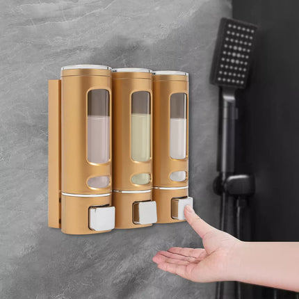 Elegant 3-in-1 Wall-Mounted Soap and Shampoo Dispenser - Wnkrs