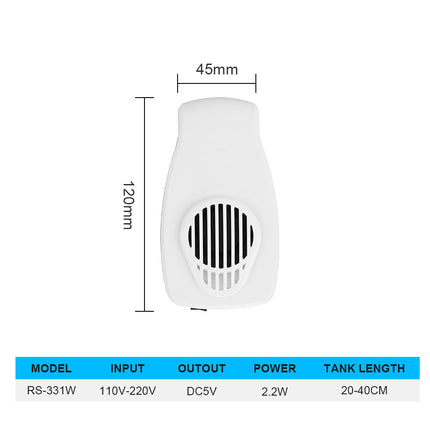 Ventilateur de refroidissement pour aquarium avec contrôle du vent à deux vitesses