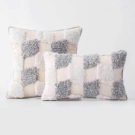 Housse de coussin de canapé touffetée Boho Chic avec pompons