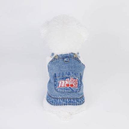 Gilet en jean et coton pour chien