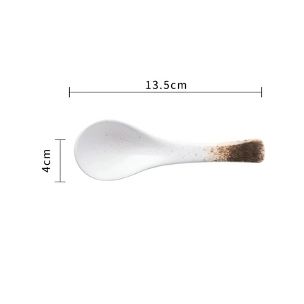 Japanese Ceramic Soup Spoon