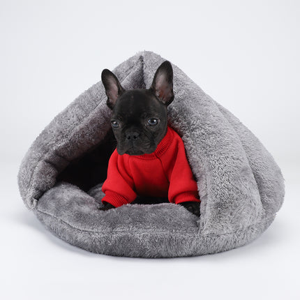 Lit pour chien en peluche confortable