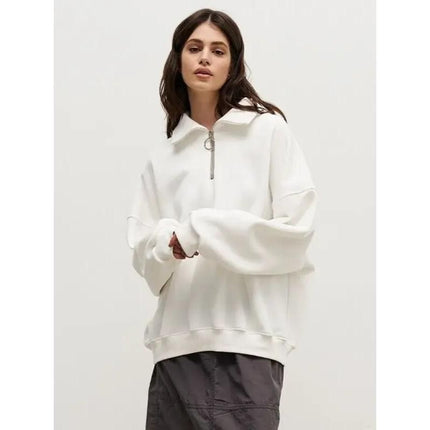 Women's Oversized Fleece-Lined Turtleneck Pullover