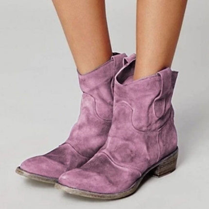 Square Heel Low Martin Boots