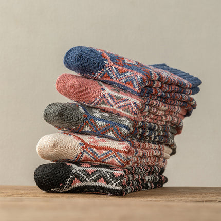 Lot de 5 paires de chaussettes unisexes épaisses et chaudes