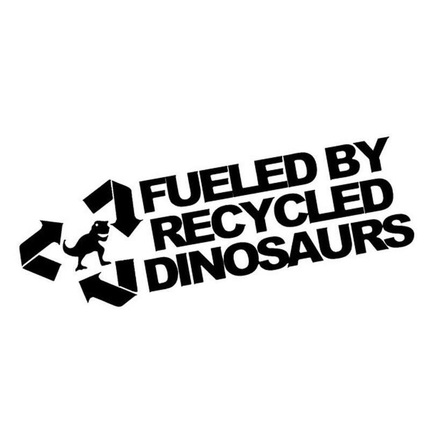 Recycled Dinosaurs - Eco-Inspired Vinyl Car Decal - Wnkrs