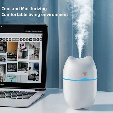 Compact Ultra-Quiet Car Humidifier with Large Capacity and Aromatherapy Function