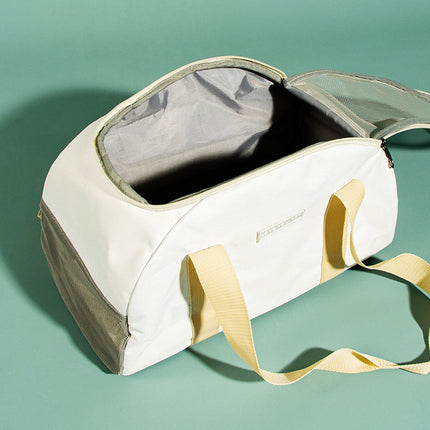 Sac à bandoulière de voyage portable et respirant pour chat et petit chien