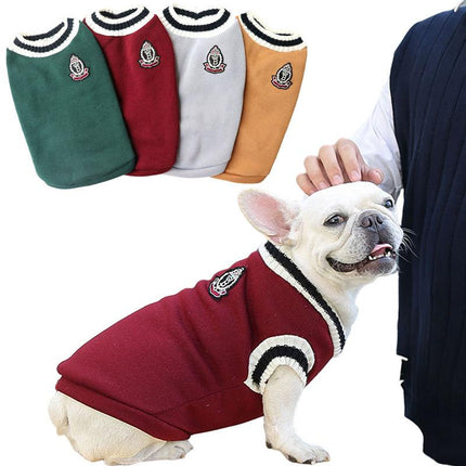 Gilet chaud pour chien de style Preppy