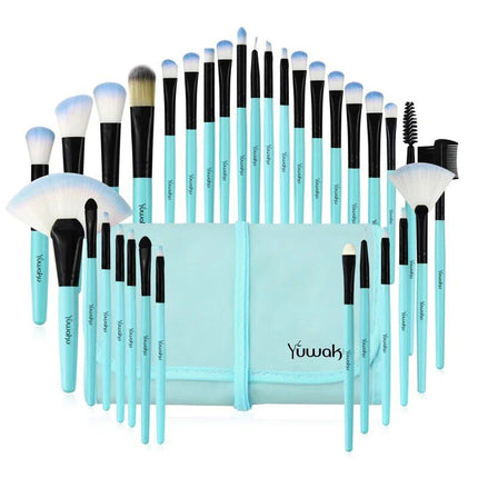 Professional Makeup Brush Set with Eco-Friendly Wooden Handles and Bag - Wnkrs